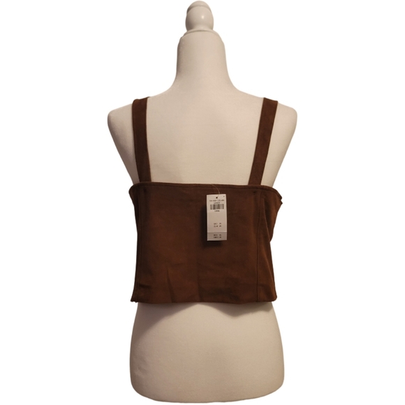 Abercrombie & Fitch Suede Crop Top - Picture 2 of 5